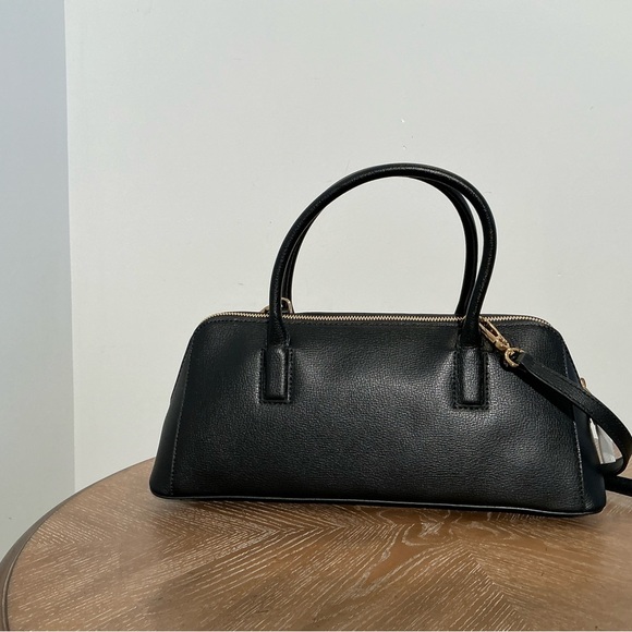 Karl Lagerfeld Black Satchel with Gold Accents - Picture 4 of 4